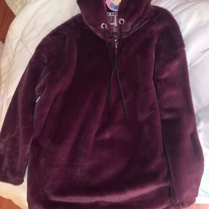 Purple Bear coat zip up